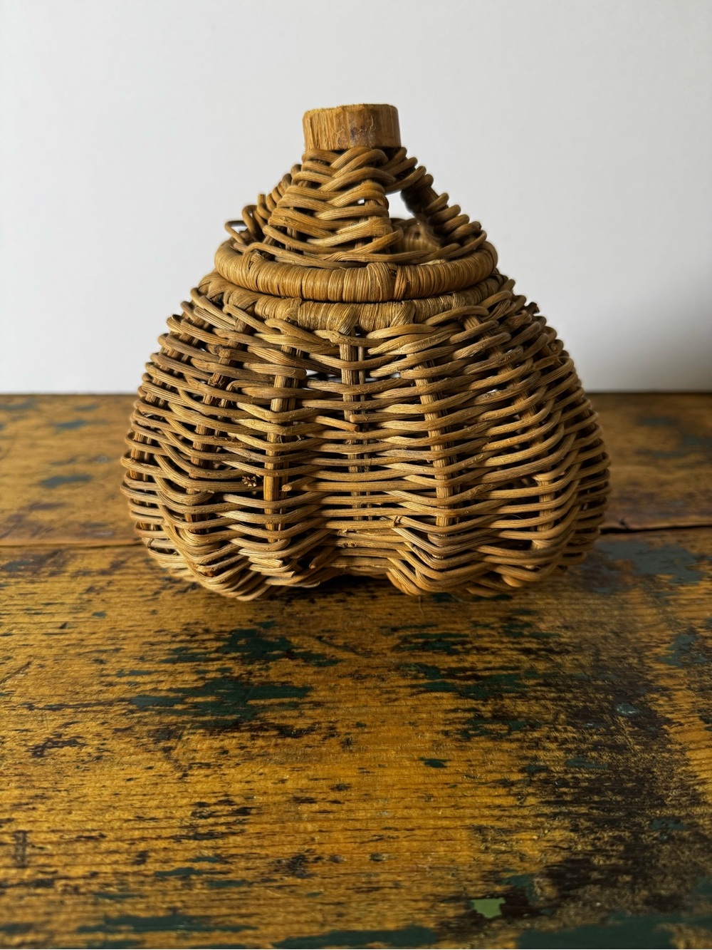 Handwoven Rattan Decorative Basket - Natural Brown